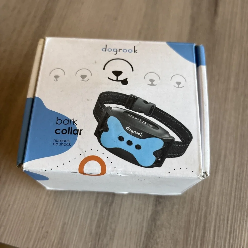 DogRook Rechargeable Dog Bark Collar‎ - Humane, No Shock Barking Collar Blue